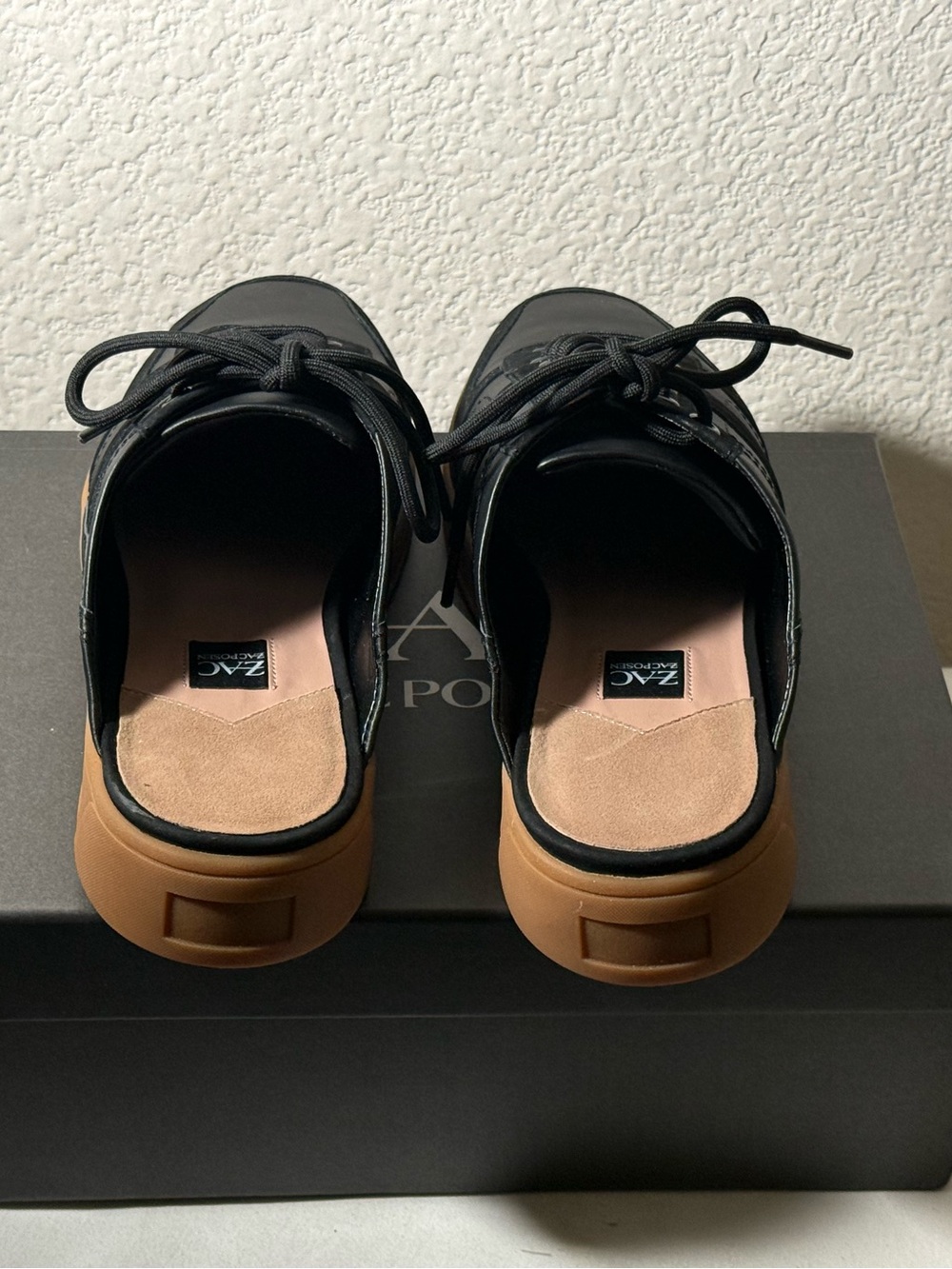 Zac Posen Black Sneakers with Gum Sole - Picture 3 of 9